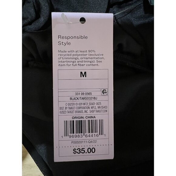 NWT ~ Wild Fable Spaghetti Strap High low Long Black Dress ~ Size Med - Picture 9 of 11